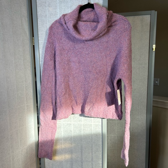 Free People Sweaters - NWT Free People lavender cowl neck sweater